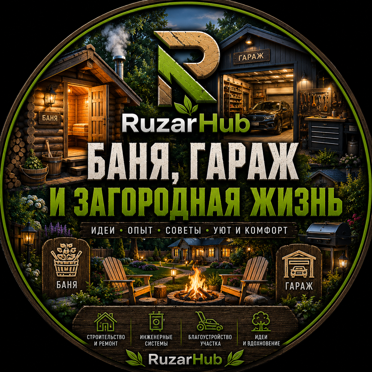 Баня, гараж и загородная жизнь