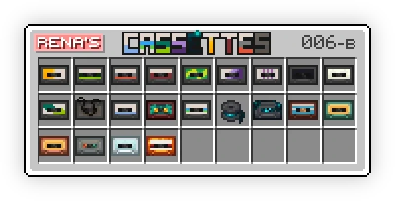 Скриншот Rena's Cassettes — музыкальные диски в виде кассет